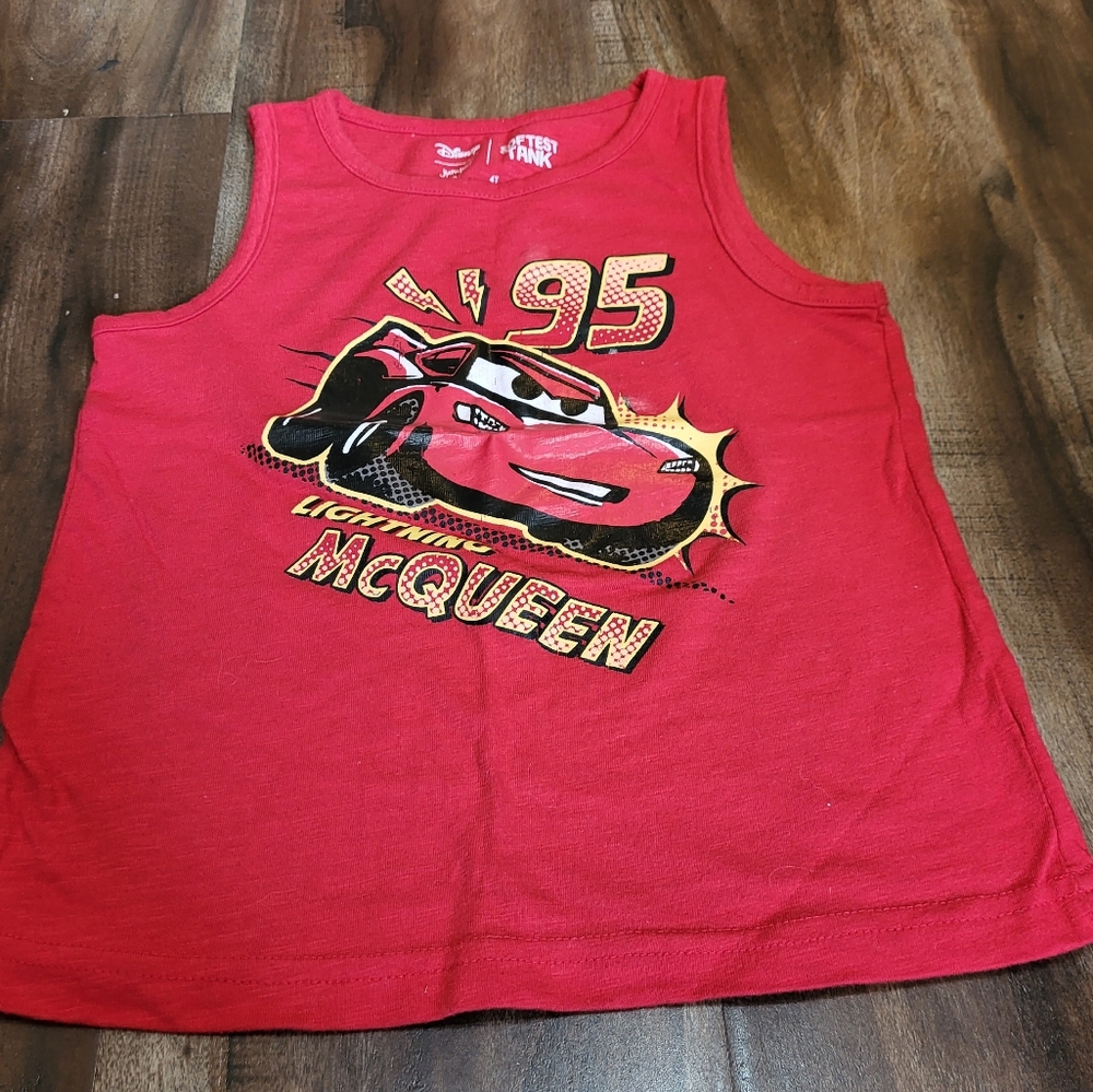 4T Lightning McQueen tank top